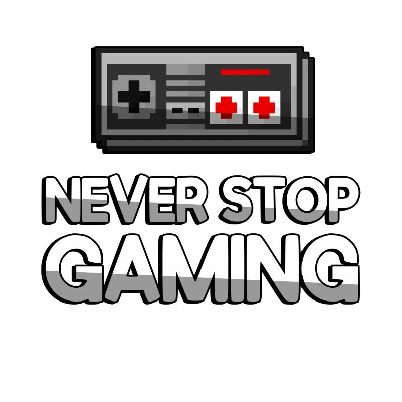 NEVER STOP GAMING + NES Controller - Gaming