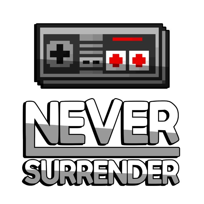 NEVER SURRENDER (White) + NES Controller - Gaming