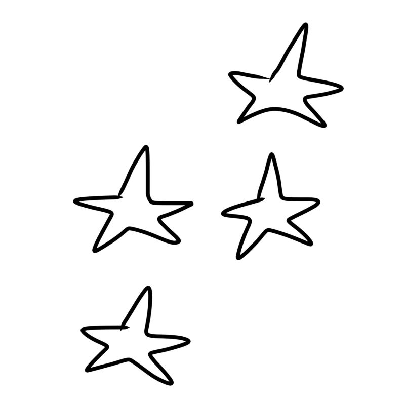 Modèle de forme de symbole à quatre étoiles