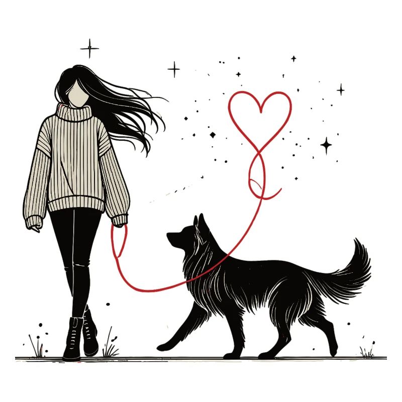 Heart leash – Elegant design for dog lovers