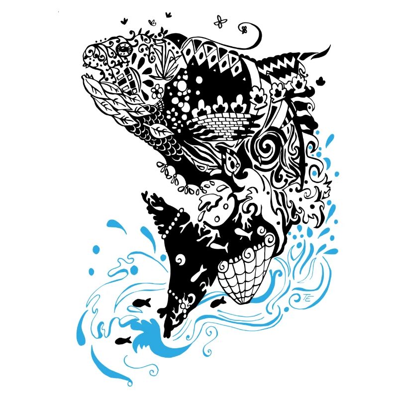 Jumping fish (version for light fabrics)