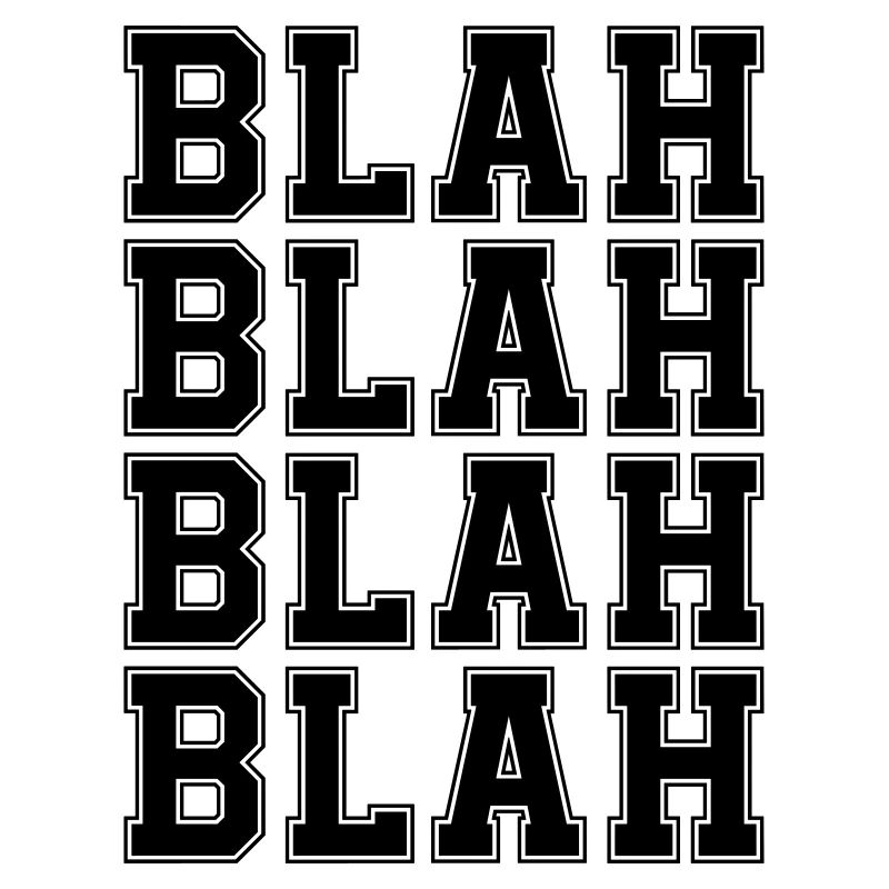 blah blah blah