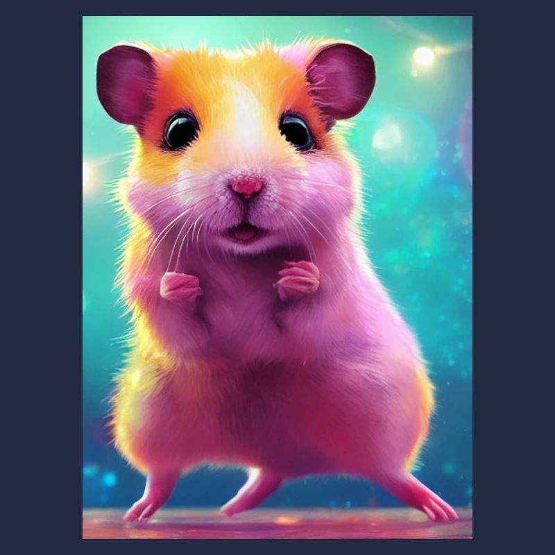 Cooles Comic-Porträt eines Hamsters
