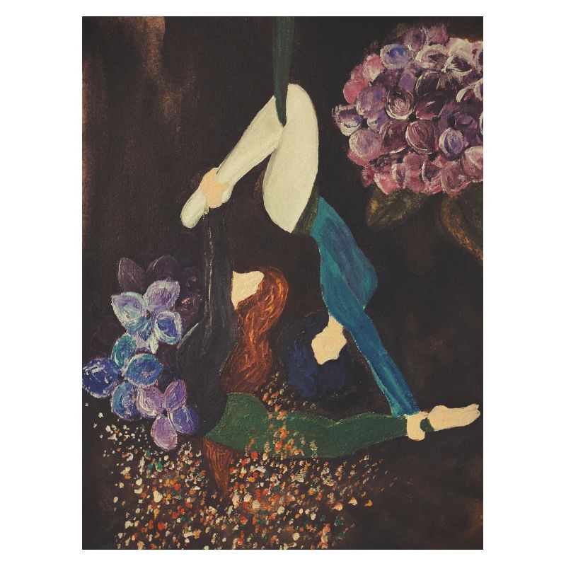 Aerial hammock duo: hydrangea