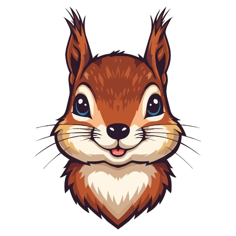 Süßer Eichhörnchen Kopf