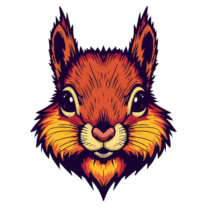 Leuchtend herbstliches Eichhörnchen 