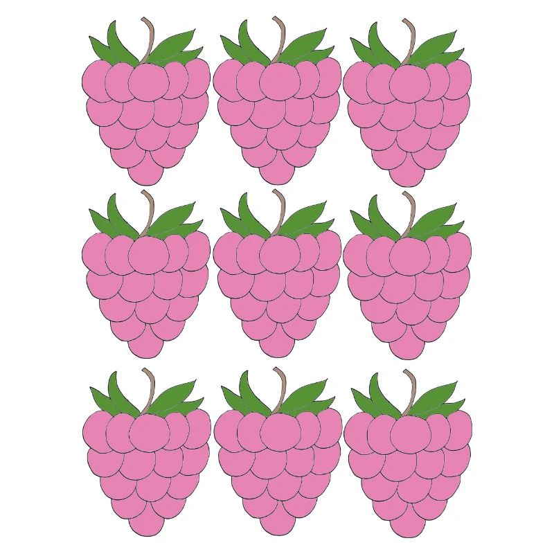 Raspberry Grid Pattern