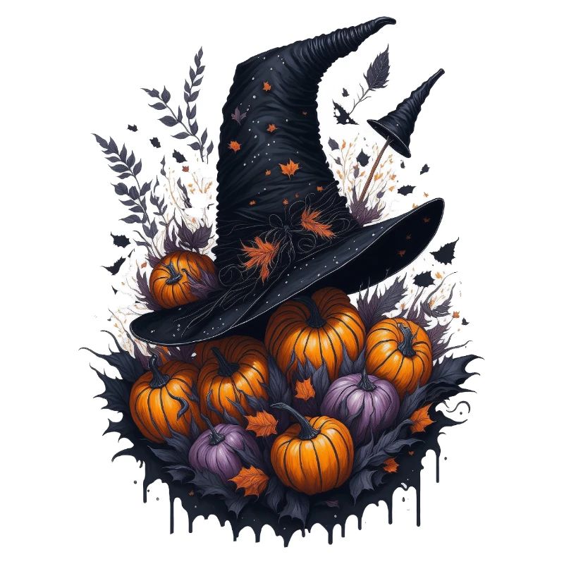 Witch Hat Pumpkin Autumn Magic
