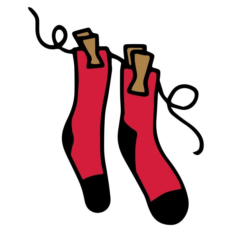 Socks on Clothesline - Colorful Socks Gift Idea