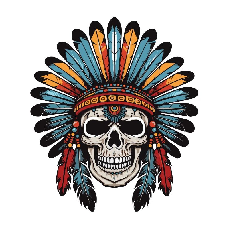 Apache Indianer Totenkopf