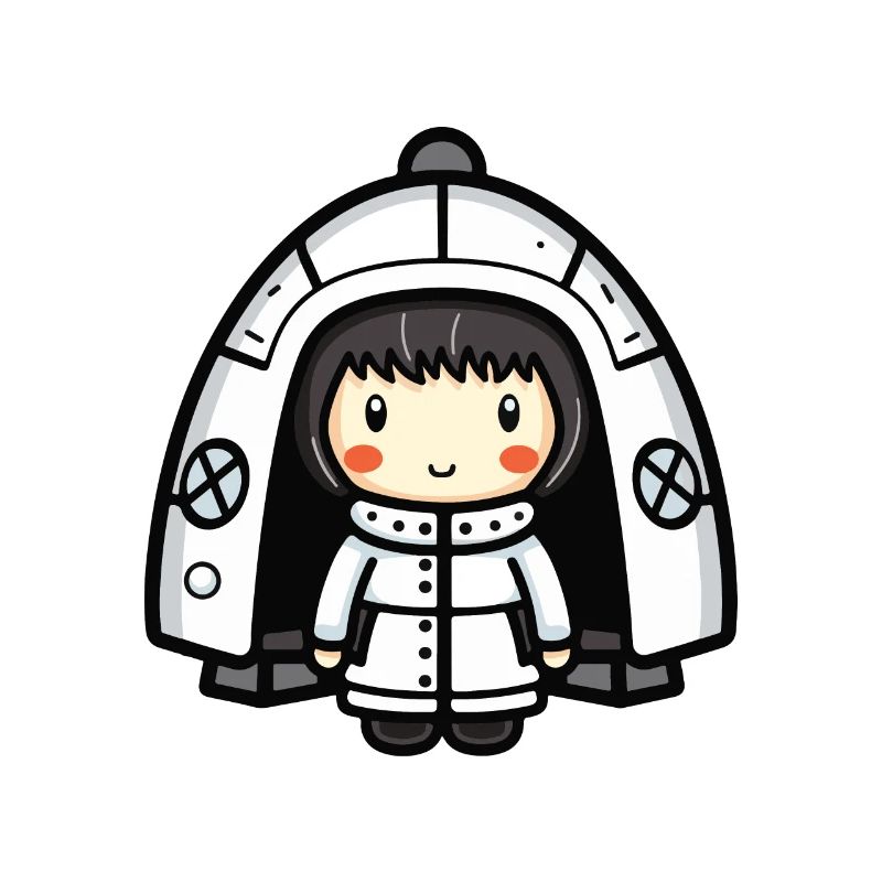 Igloo Eskimo Winter Comic