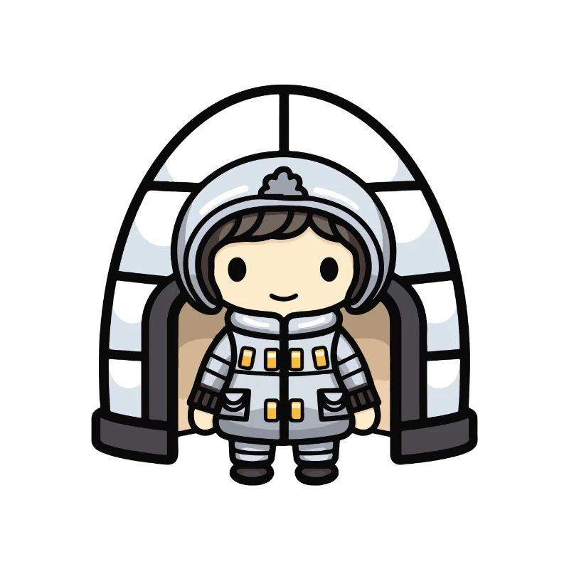 Iglu Eskimo Winter Comic