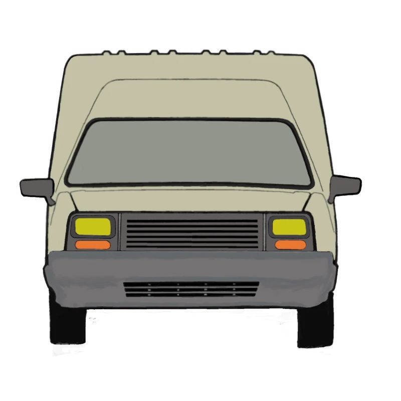 Beige Français Van Car Oldtimer