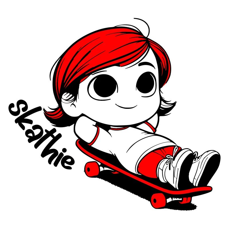 Kathie relaxing on a skateboard