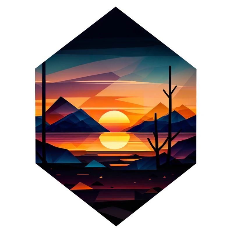 Sunset Geometric Landscape Design