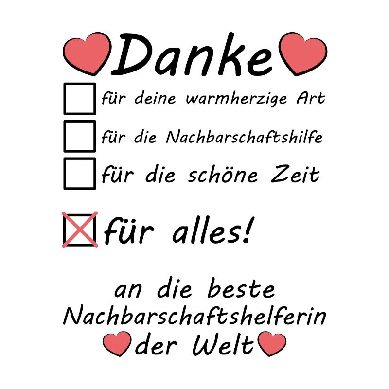 Nachbarschaftshelferin Nachbarschaftshilfe Danke