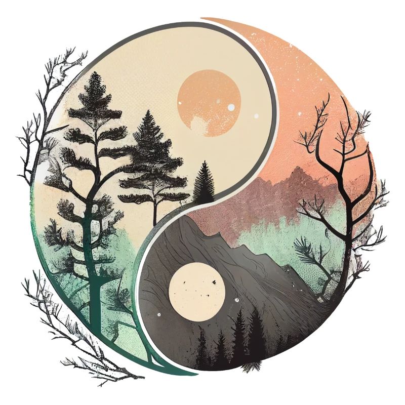 Ying Yang - Mountains / Beach