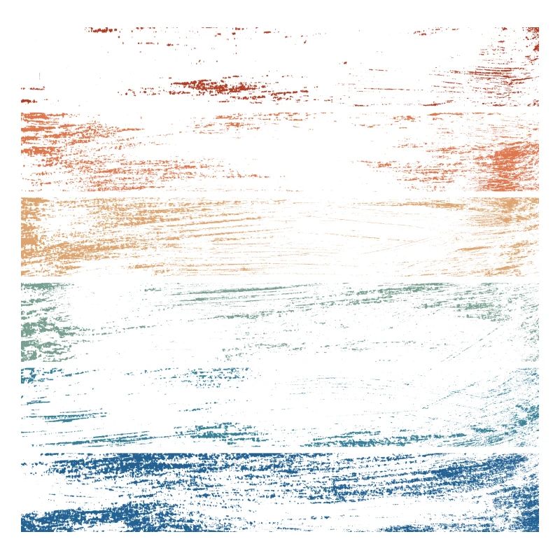 Retro Rainbow Distressed Brushstrokes