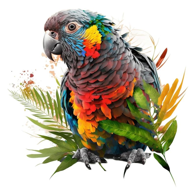 Perroquet coloré dans la conception d’art splash - pour tout le monde