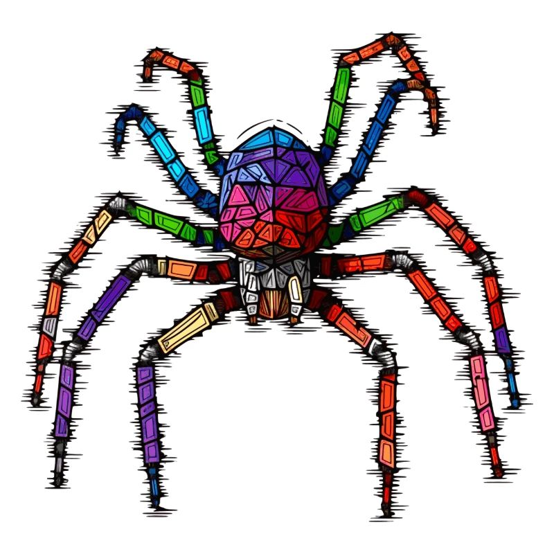 Une araignée comme des arthropodes aux couleurs vives