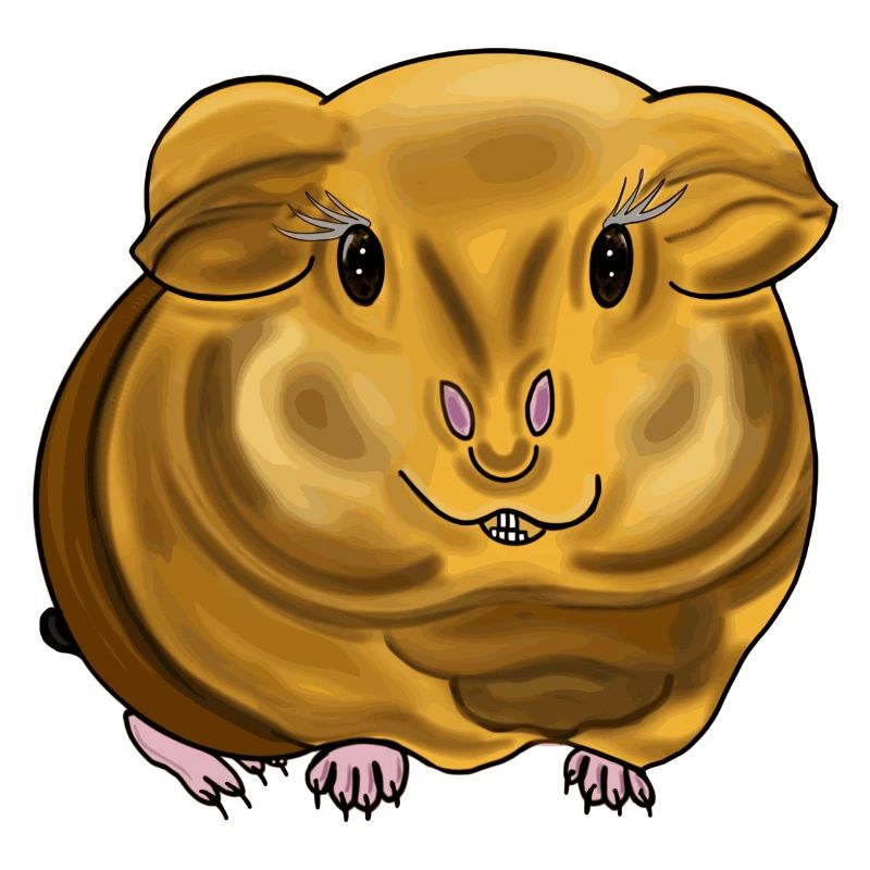 Le cochon d’Inde est mignon et petit.