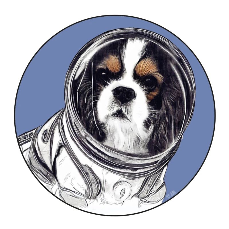 King Charles Cavalier Spaniel dans l’espace