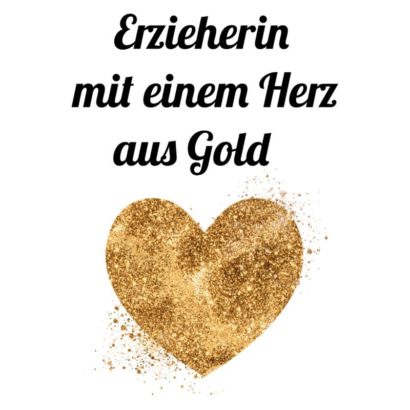 Erzieherin Herz Gold Geschenk Idee Danke Abschied