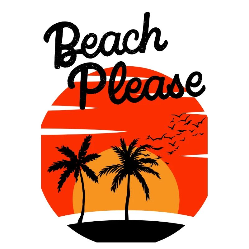 Beach Please - Chemise Palm Sunset