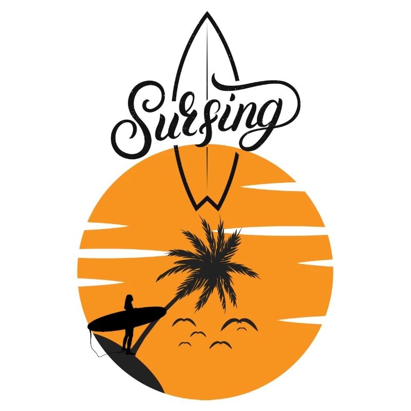 Planche de surf avec Sunset Red - Surf