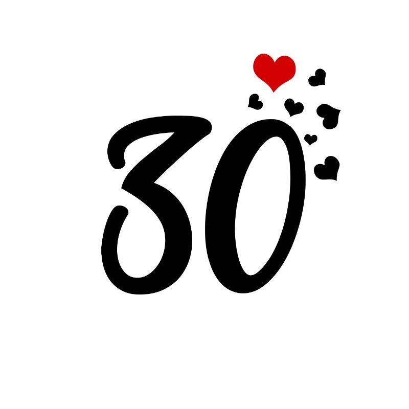 30 Herzen 30. Geburtstag Jubiläum