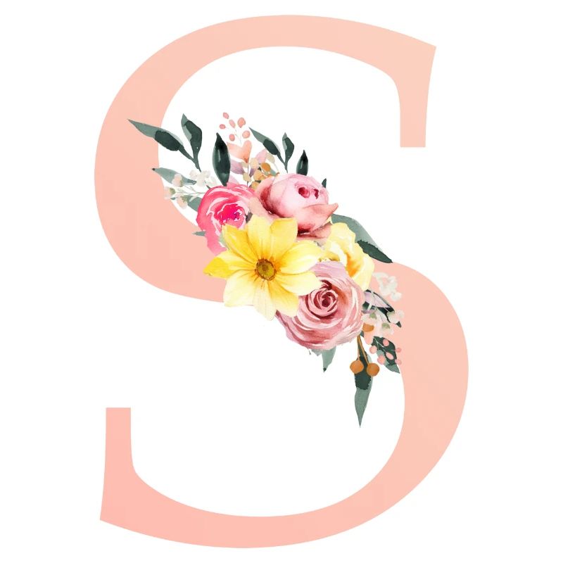 S Monogram Floral