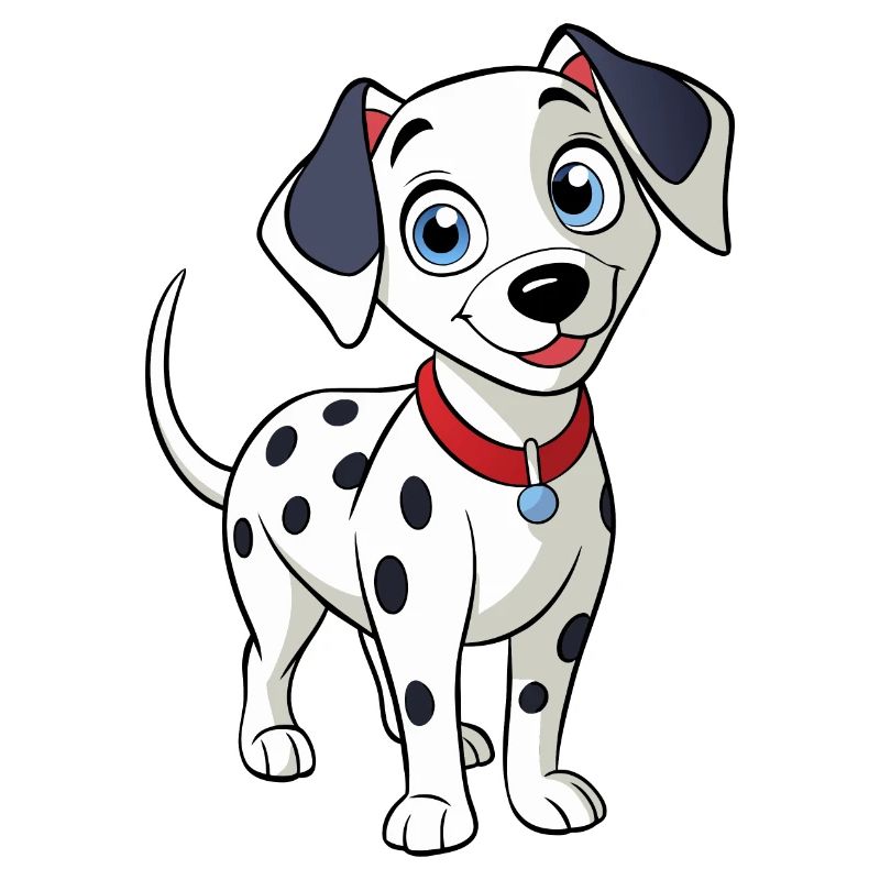 Curious Dalmatian Tilted Head Design