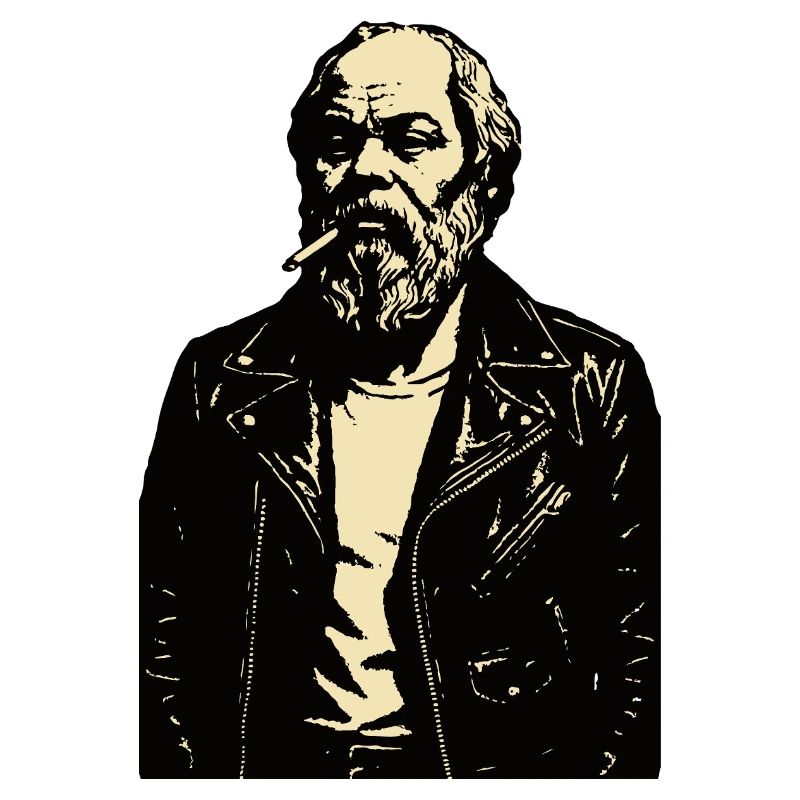 Socrates Ancient Greece Philosopher Noir Portrait