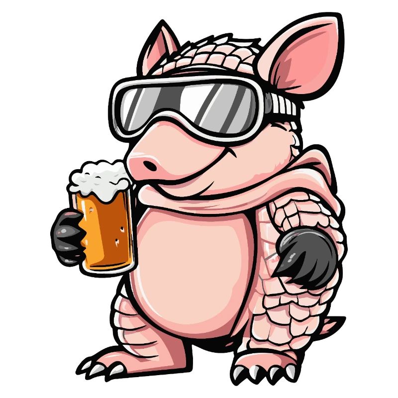 Gürteltier Apres Ski Bier Comic