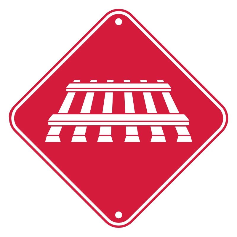 Caution track sign