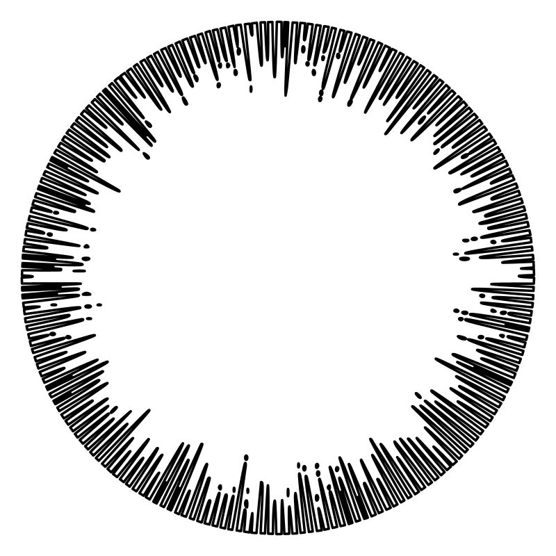 Circle frame rays motif photo frame template