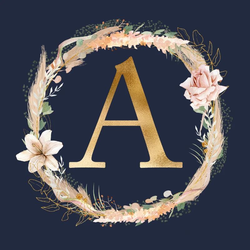 Customizable Monogram Watercolour Floral A
