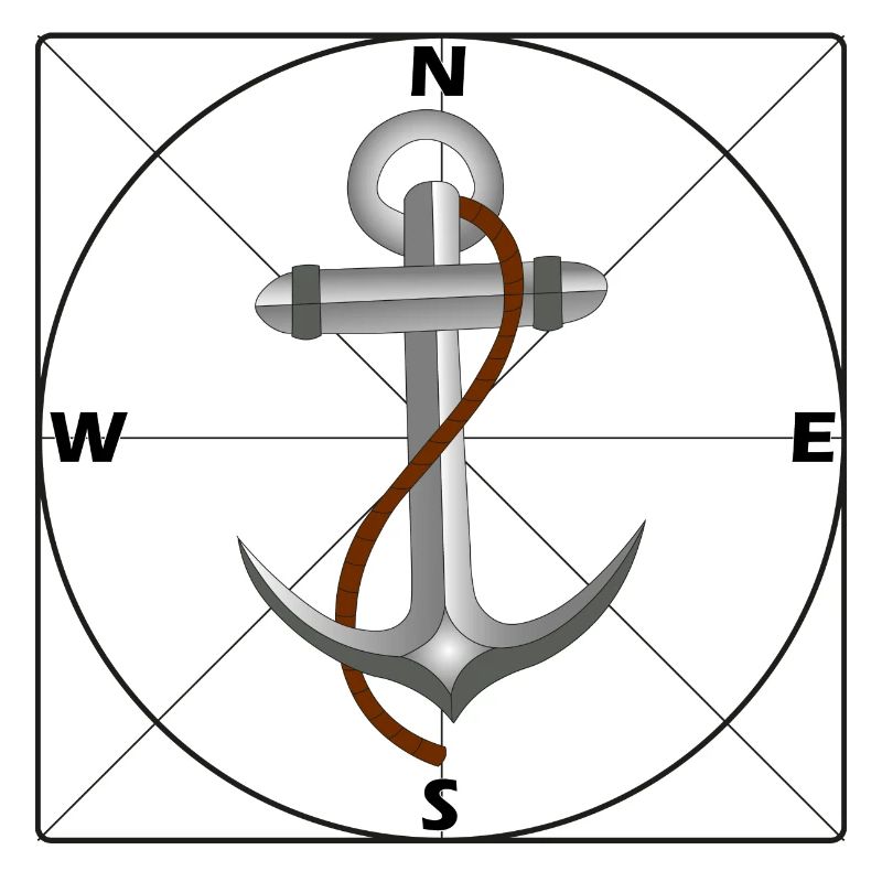 Anchor with Cardinal Points