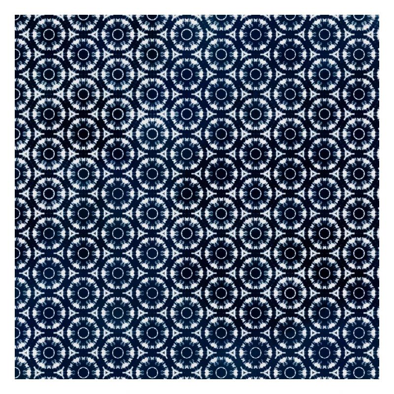 Silver Dark Blue Tie Dye Textile Pattern