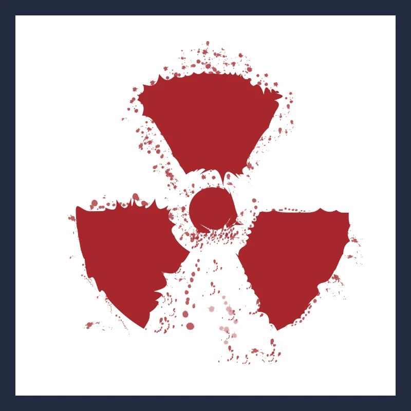 Splatter Radioactive Warning Symbol