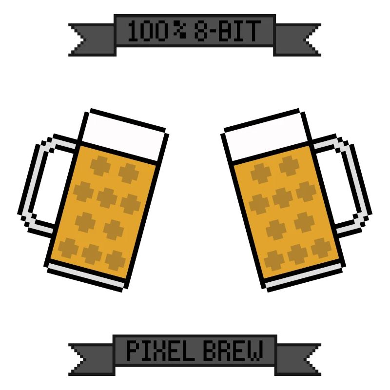 8-Bit Pixel Beer Mug