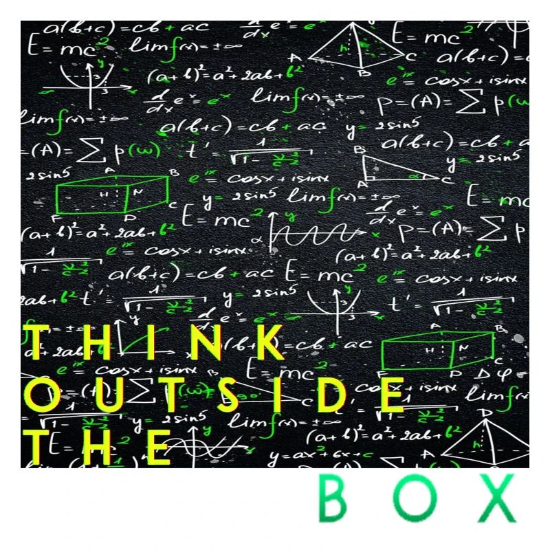 Think outside the box positive thoughts happy