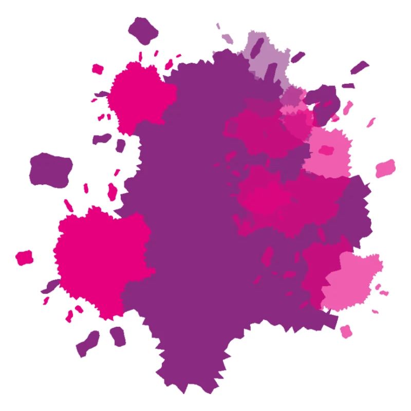 Taches de couleur de rose