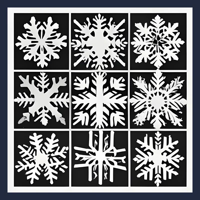 Snow flakes black and white pattern