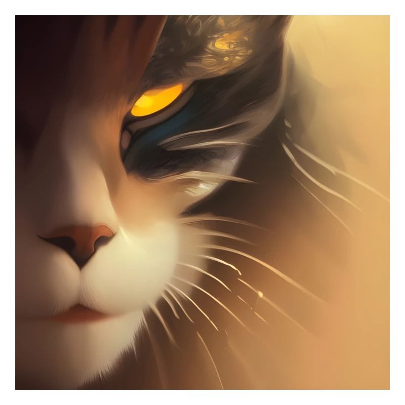 Visage de chat effrayant