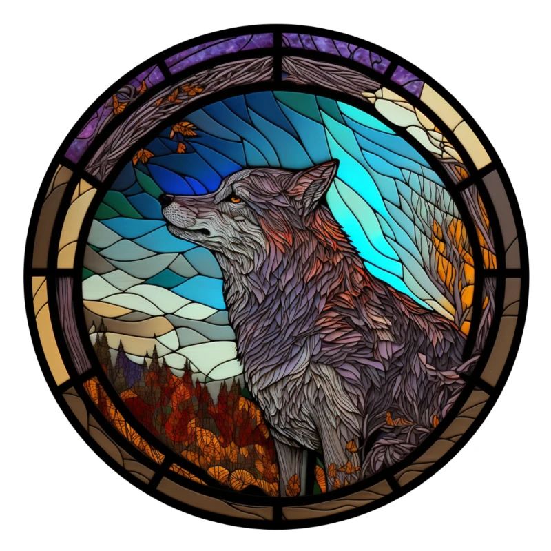 Buntglaswolf