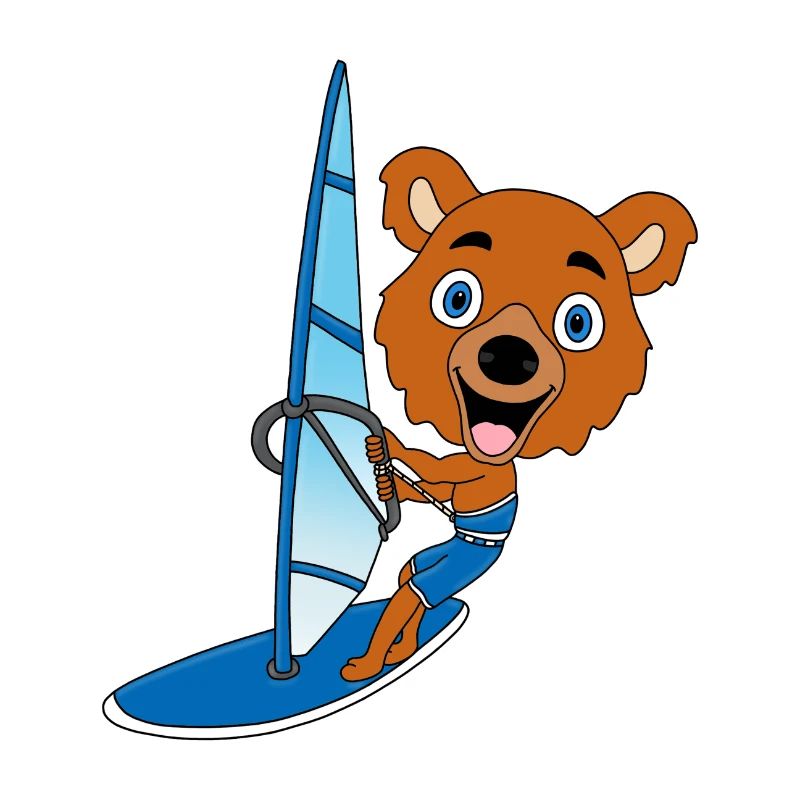 BÄR - TEDDY - TEDDYBÄR - SURFER - WINDSURFER