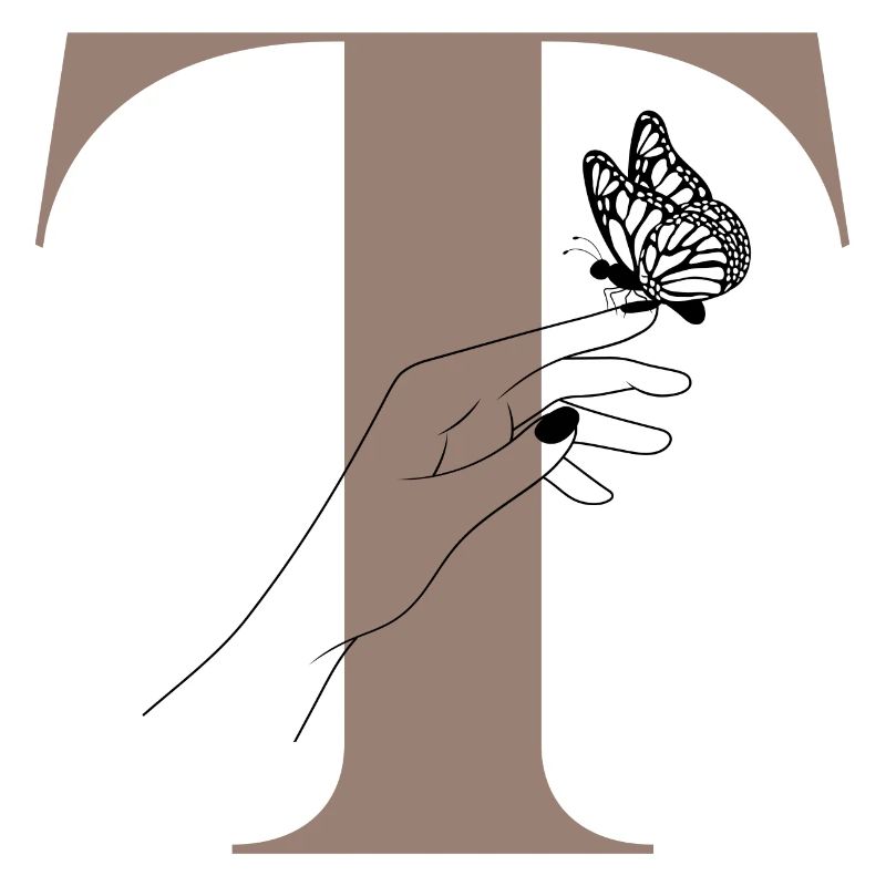 letter n magic butterfly