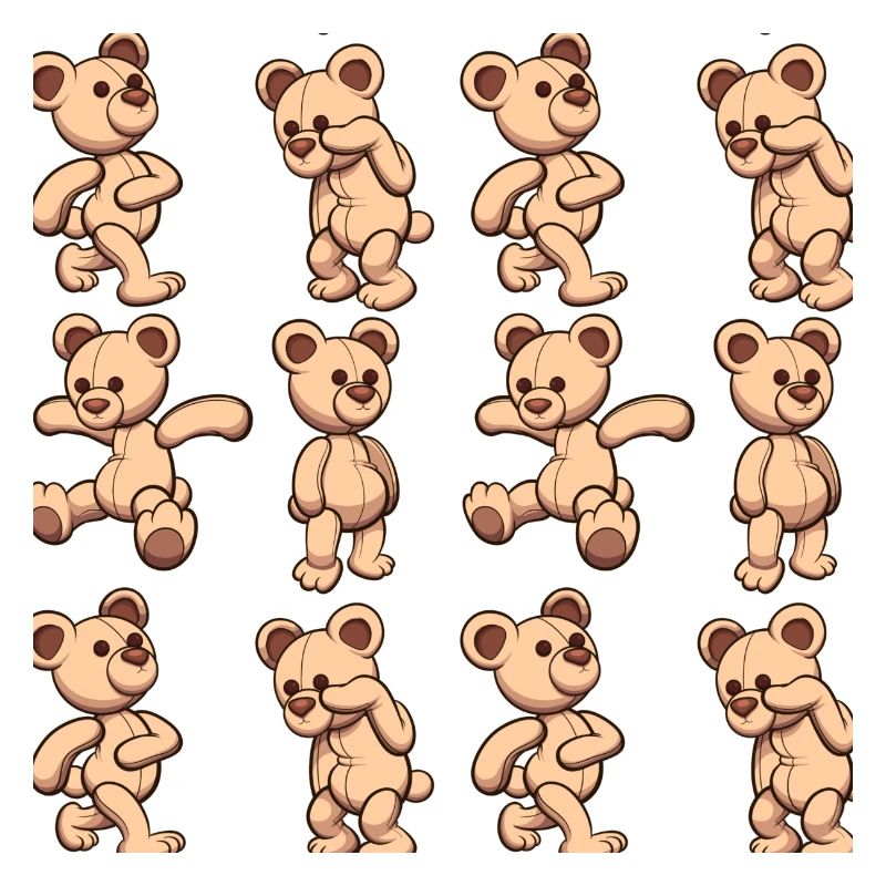 Dessin animé Teddy Bear Pattern