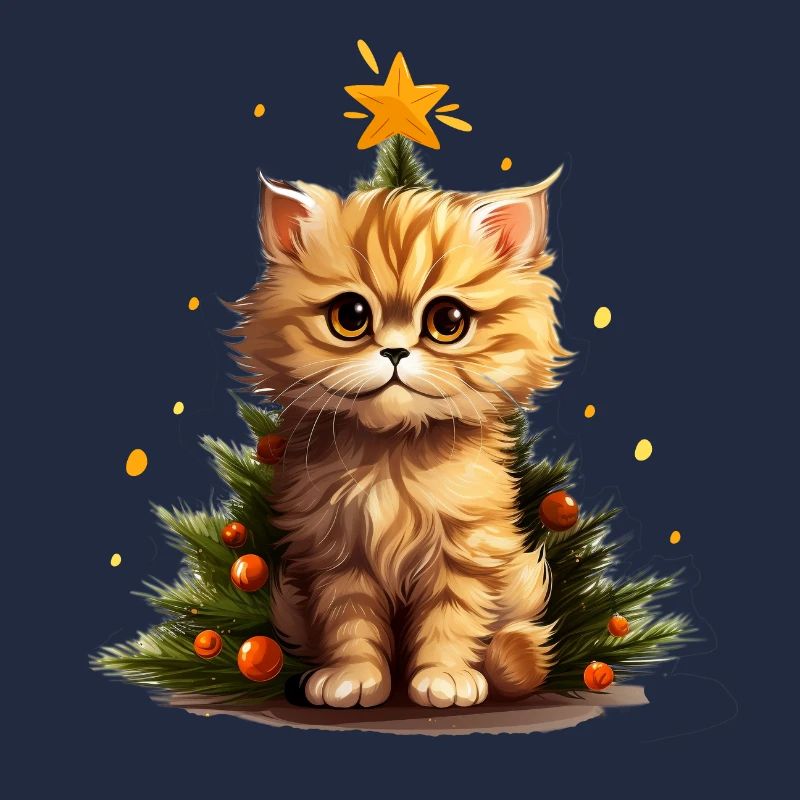 Lighted Christmas Kitten